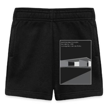 Moderne Architektur: Barcelona Pavillon - Baby Shorts - Schwarz - Vorne