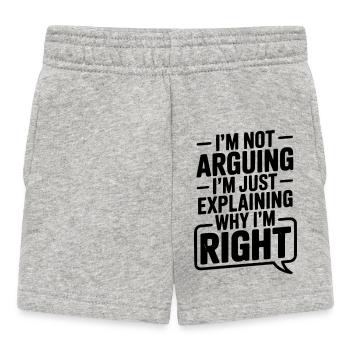 Je ne discute pas, j’explique simplement pourquoi j’ai raison - Short Bébé - gris chiné - Devant