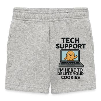 Tech Support I'm Here To Delete Your Cookies - Baby Shorts - Grau meliert - Vorne