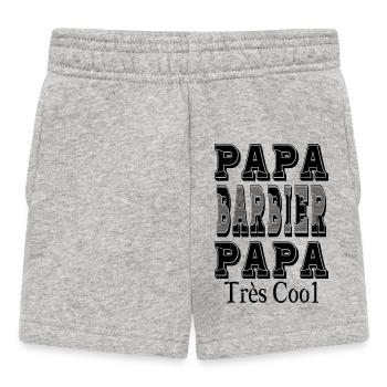 Papa Barbier Papa Très Cool - Short Bébé - gris chiné - Devant
