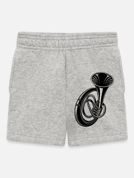 Sousaphon - Baby Shorts - Grau meliert
