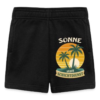 Sun instead of shift work - Baby Shorts - black - Front