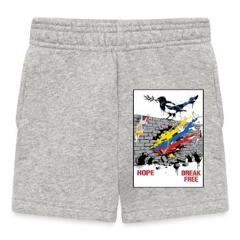 Hope Break Free Colombia Street Art - Baby Shorts - heather grey - Front