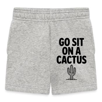 Hab auf einem Kaktus gesessen - Baby Shorts - Grau meliert - Vorne