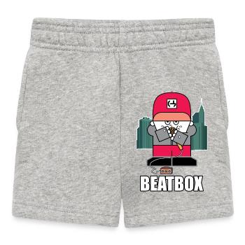 Beatbox City Cartoon - Baby Shorts - heather grey - Front