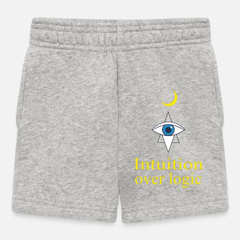Intuition Over Logic - Baby Shorts - heather grey