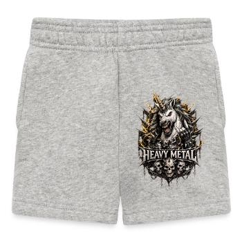 Licorne Heavy Metal – Skull Rock - Short Bébé - gris chiné - Devant
