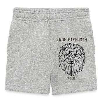 true strength is quiet - Baby Shorts - Grau meliert - Vorne