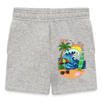 Sea Mood – ambiance rétro de plage estivale - Short Bébé - gris chiné - Devant