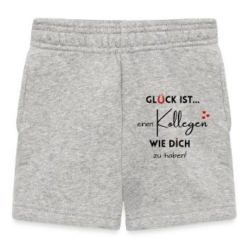 Glück ist einen Kollegen wie Dich zu haben! - Baby Shorts - Grau meliert - Vorne