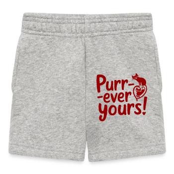 Purr-ever yours - Baby Shorts - heather grey - Front