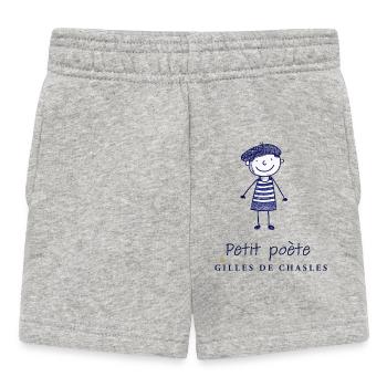 Petit Poète Gilles de Chasles - Short Bébé - gris chiné - Devant