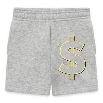 signe dollar - Short Bébé - gris chiné - Devant