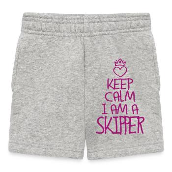 Gardez calm Skipper cool skipper cadeau - Short Bébé - gris chiné - Devant