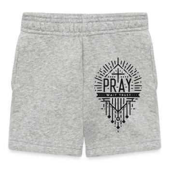 Prier, attendre, faire confiance - Short Bébé - gris chiné - Devant