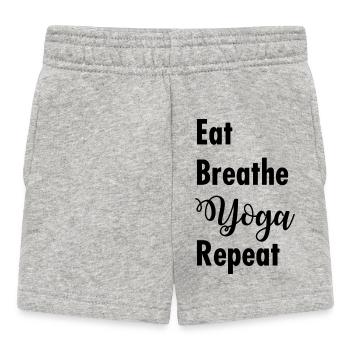 Yoga Meditation Spa Breath - Baby Shorts - heather grey - Front