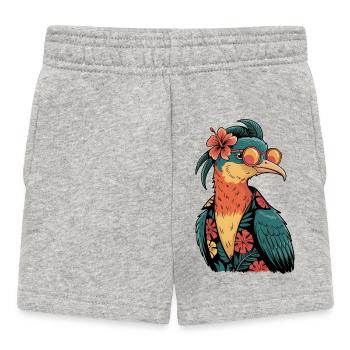 Kolibri Vogel Lustiger Sommer - Baby Shorts - Grau meliert - Vorne