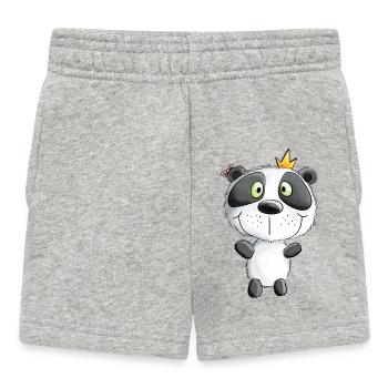 Panda Princess I Girl I Funny cartoon animals - Baby Shorts - heather grey - Front