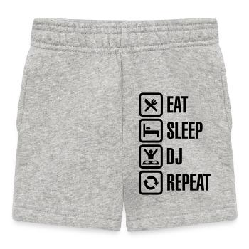 Eat Sleep DJ Repeat - Baby Shorts - heather grey - Front