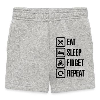 Eat Sleep Fidget Repeat - Fidget Spinner - Short Bébé - gris chiné - Devant
