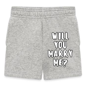 will du marry me - Baby Shorts - Grau meliert - Vorne