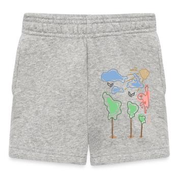 Peinture douce, peinture pour enfants - Short Bébé - gris chiné - Devant