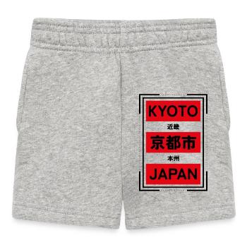 Kyoto Japan City Design with Kanji - Baby Shorts - heather grey - Front