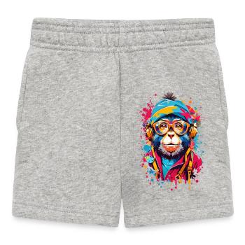 Coole Affe - Baby Shorts - Grau meliert - Vorne