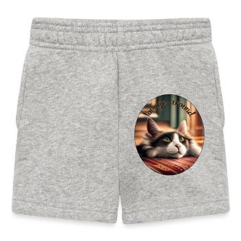 Katzenruhe im warmen Licht - Baby Shorts - Grau meliert - Vorne