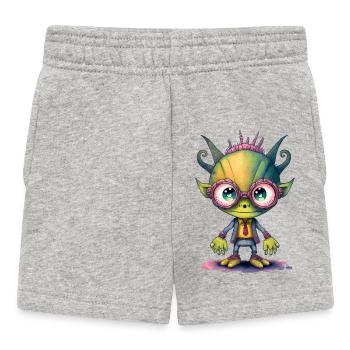 NERDY forever - Nerdy Alien - Short Bébé - gris chiné - Devant