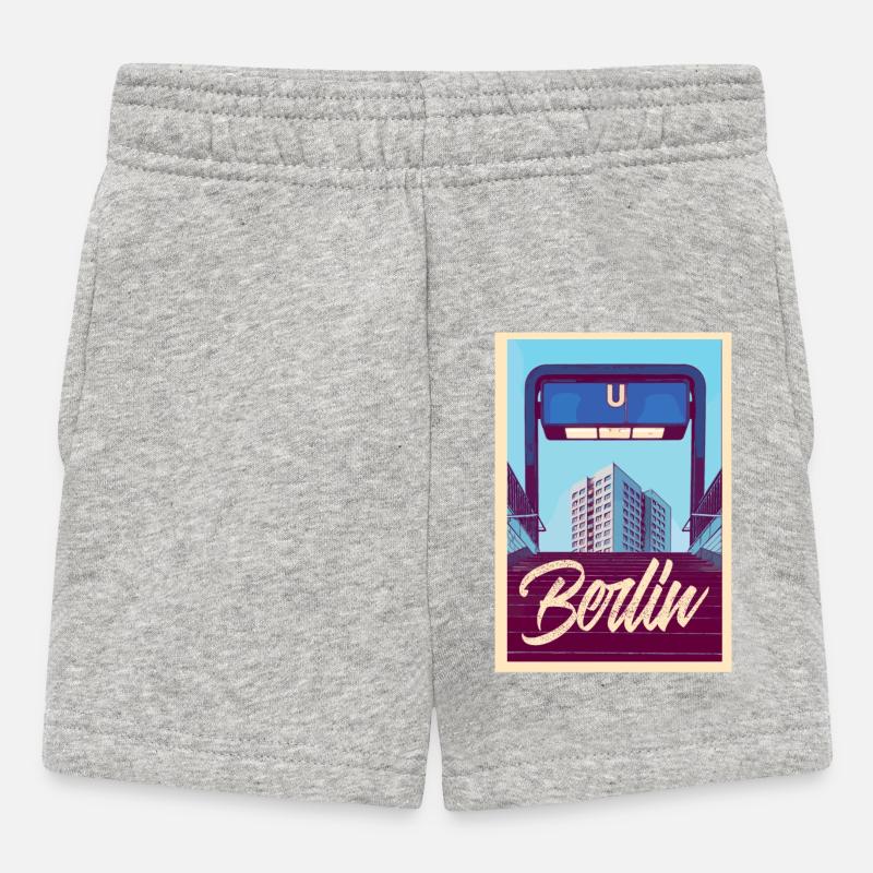 Berlin U-Bahn - Baby Shorts - Grau meliert
