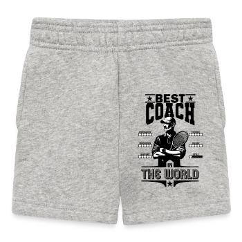 Best Tennis Coach of the World - Baby Shorts - heather grey - Front