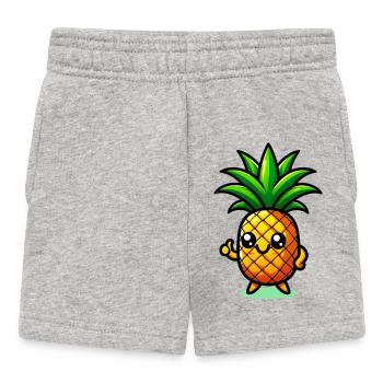 Ananas - Short Bébé - gris chiné - Devant