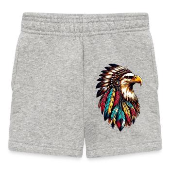 American Indian Eagle American Red Skins - Baby Shorts - heather grey - Front