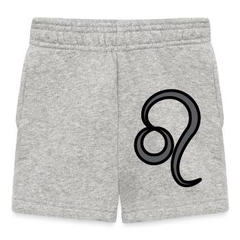 Leo Zodiac Sign Symbol Black & Gray - Baby Shorts - heather grey - Front