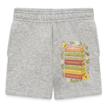 Nature et Livres Amoureux Floral Livre Pile - Short Bébé - gris chiné - Devant