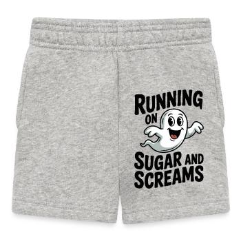 Courir au sucre et aux cris - Short Bébé - gris chiné - Devant