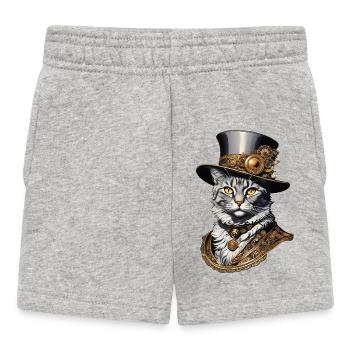 Sir Purrner - Baby Shorts - heather grey - Front