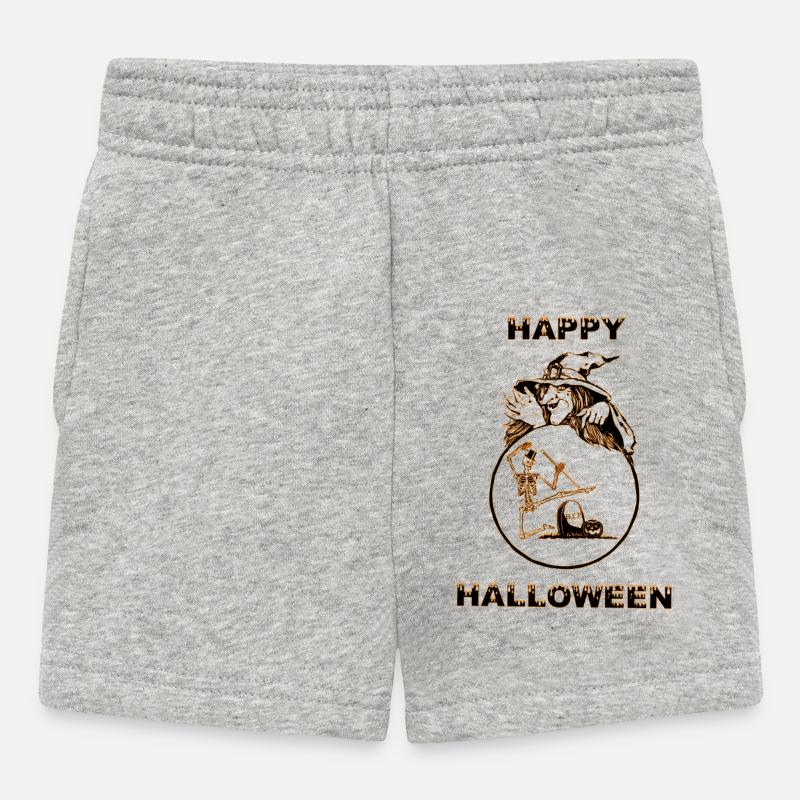Conception de sort de sorcière d'Halloween - Short Bébé - gris chiné