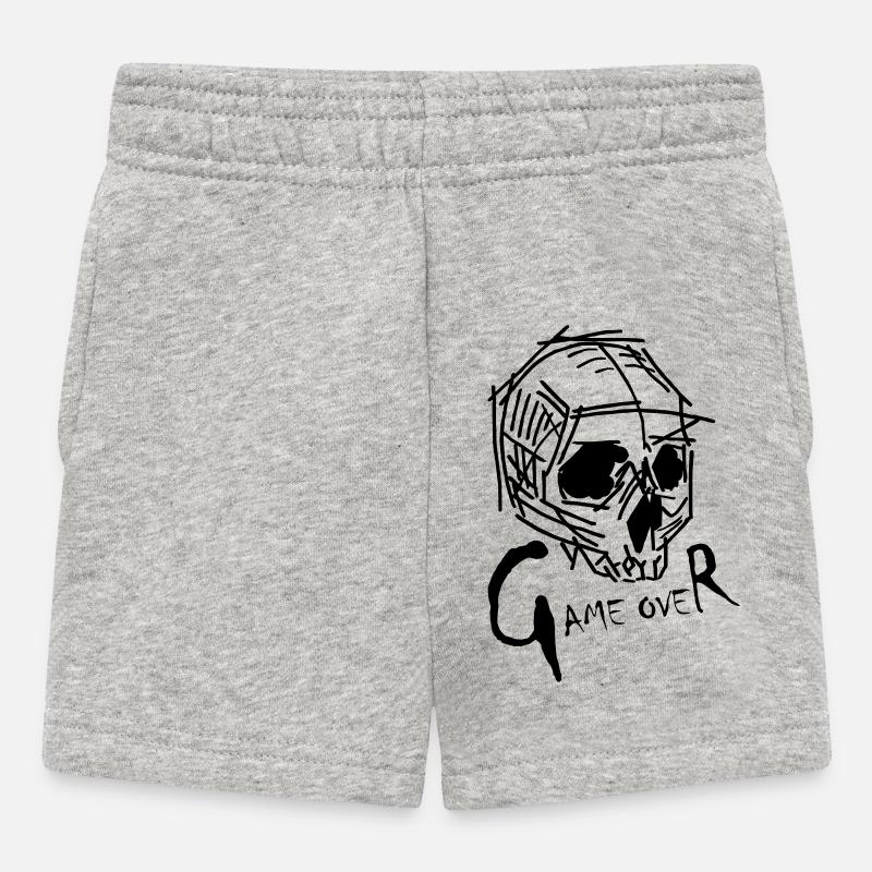 Game over - Baby Shorts - heather grey