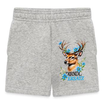 Dirndl Ersatz Hirsch Tracht Bayern Trachten Blumen - Baby Shorts - Grau meliert - Vorne