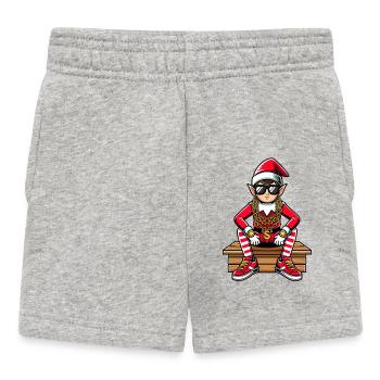Elfe de Noël Bling Rappeur - Short Bébé - gris chiné - Devant