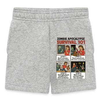 Zombie Survival Guide - Baby Shorts - heather grey - Front