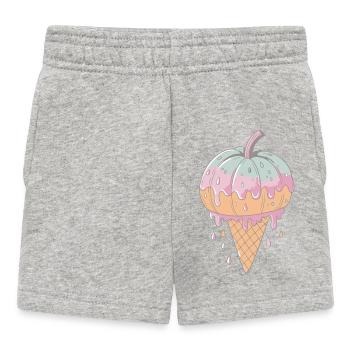 Zartes Pastell Drips Cornet - Baby Shorts - Grau meliert - Vorne