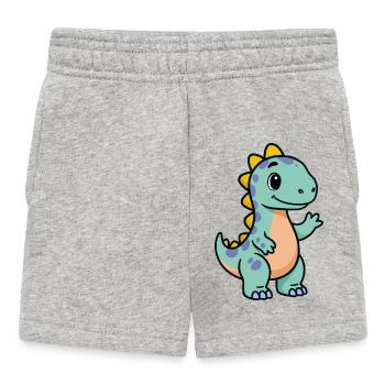 Little Dino Cuddle - Baby Shorts - heather grey - Front