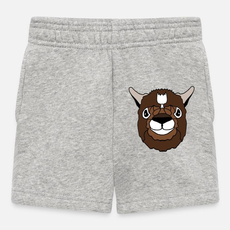 Tête de lama - Short Bébé - gris chiné