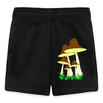 Pilze - Baby Shorts - Schwarz - Vorne