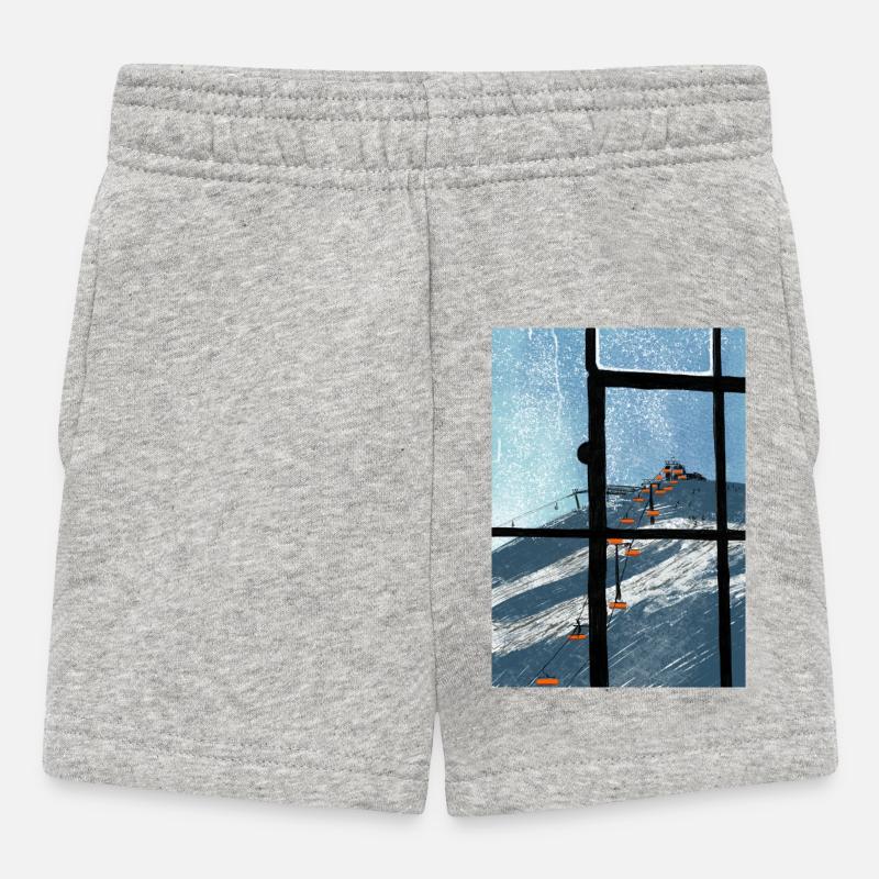 Télésiège à vue fenêtre Blau - Short Bébé - gris chiné