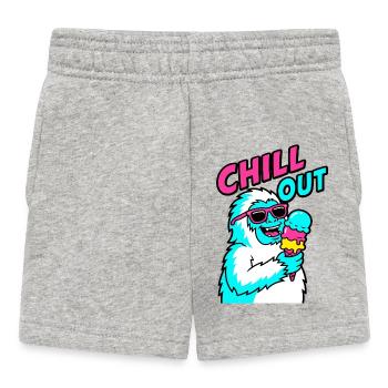 Chill Out Yeti - Baby Shorts - Grau meliert - Vorne