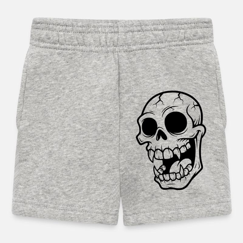 crane de vampire fou  - Short Bébé - gris chiné